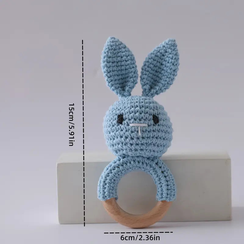 Blue Rabbit Crochet Toy