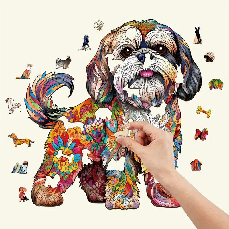 Beautiful Dog Wooden Jigsaw Puzzle
