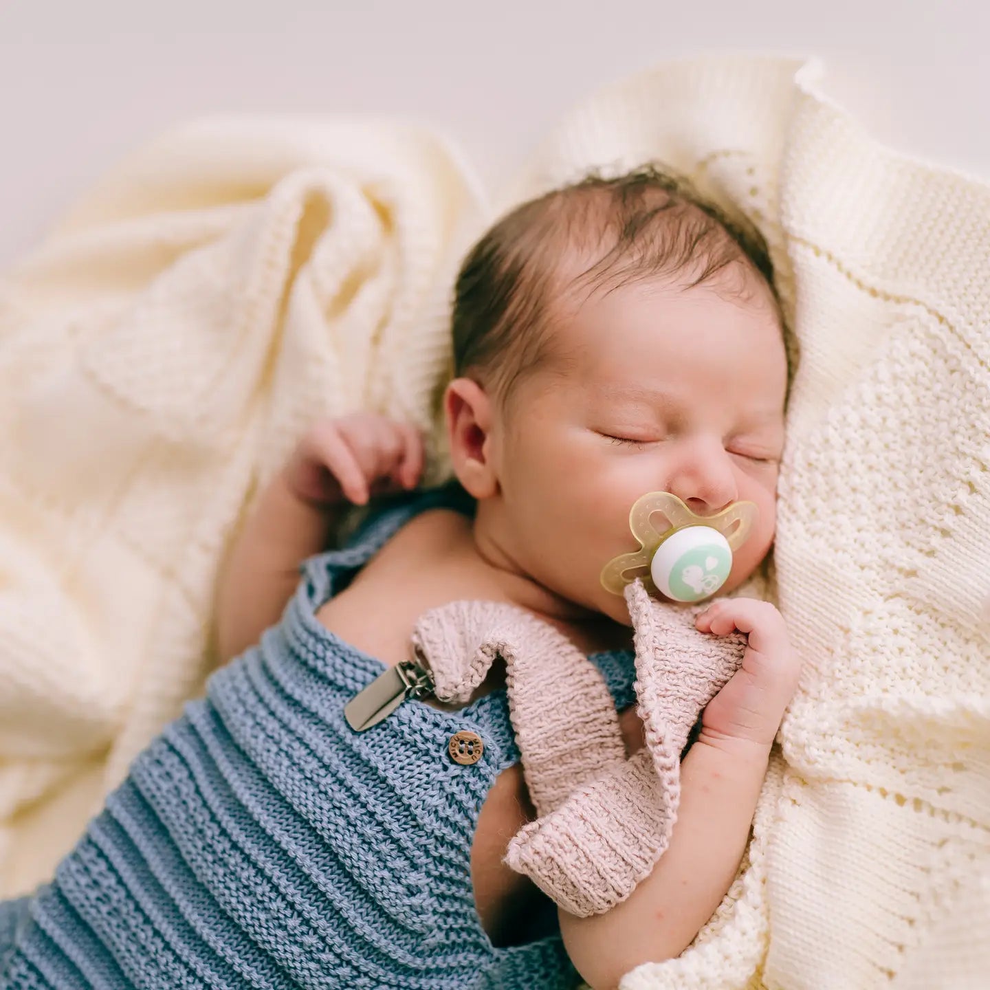 Ecru Plaid Baby Blanket