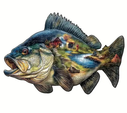 Premium Wooden Fish Puzzle