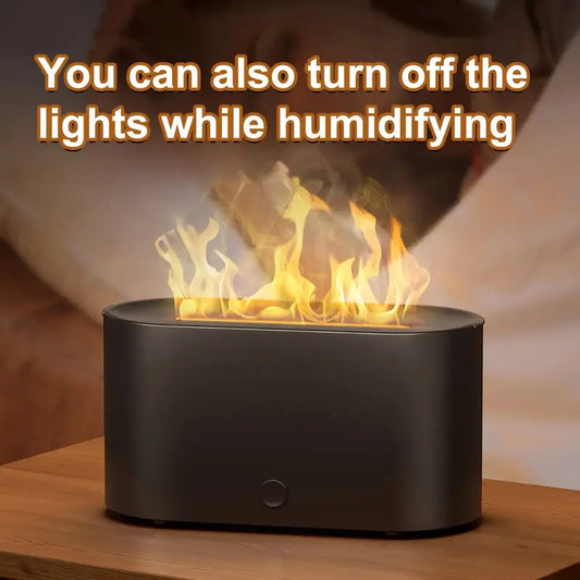 7-Color Simulated Flame Humidifier Aromatherapy Machine