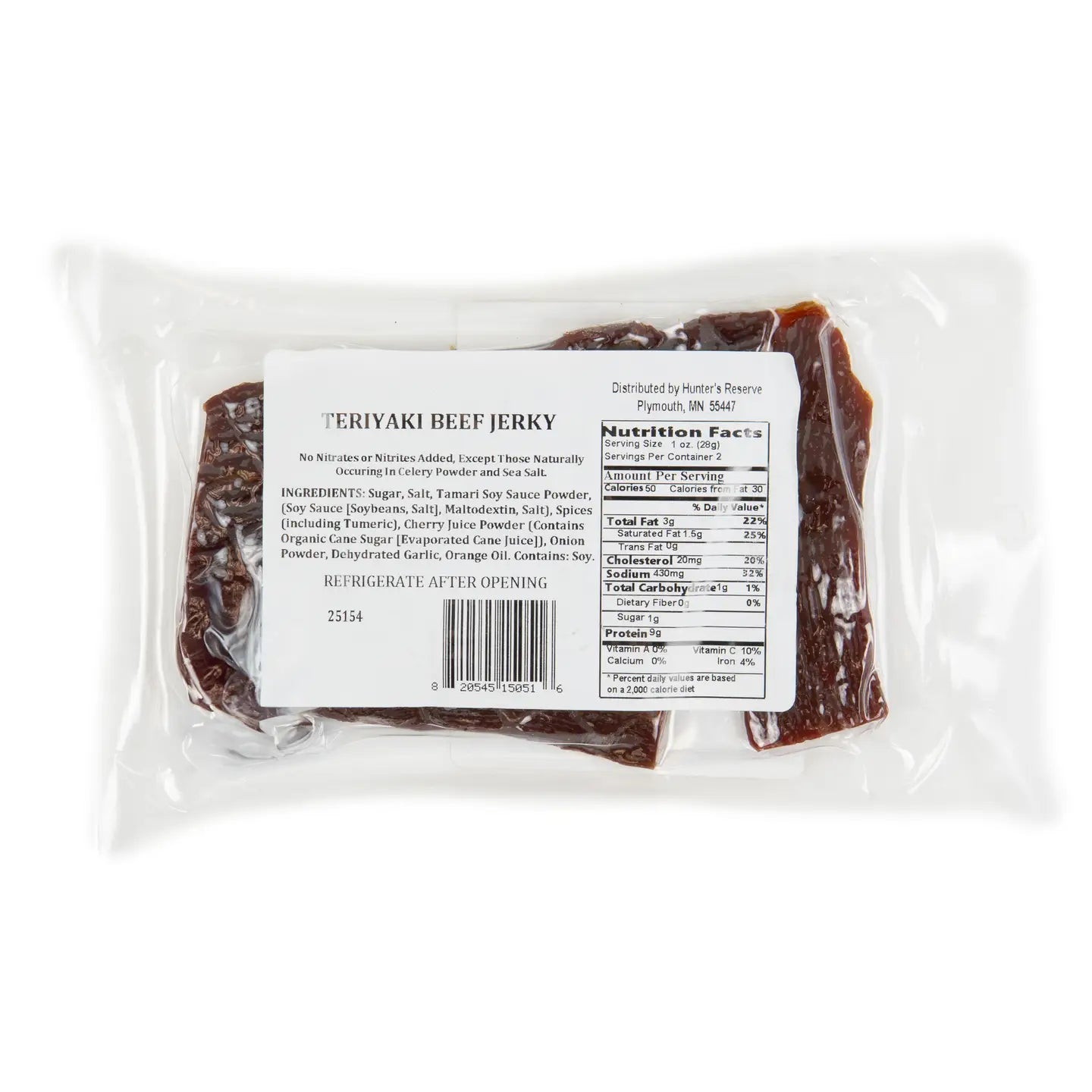 Hunter's Reserve All Natural Teriyaki Beef Jerky - 2 oz