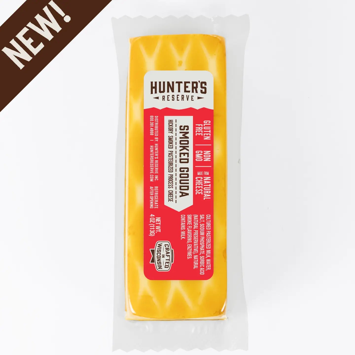 Hunter's Reserve Smoked Gouda 4oz Cheese Bar, Shelf