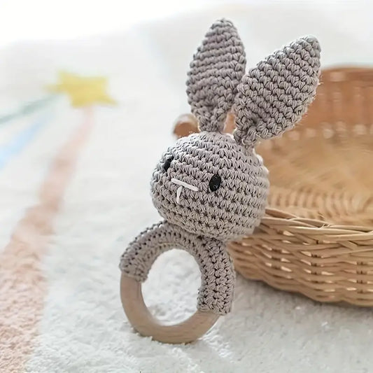 Gray Rabbit Crochet Toy