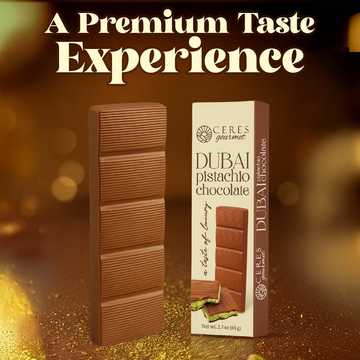 Dubai Chocolate Bar – 2.3 oz | Crunchy Kataifi & Rich European Pistachio Paste: Dubai Chocolate Milk 2.3 oz