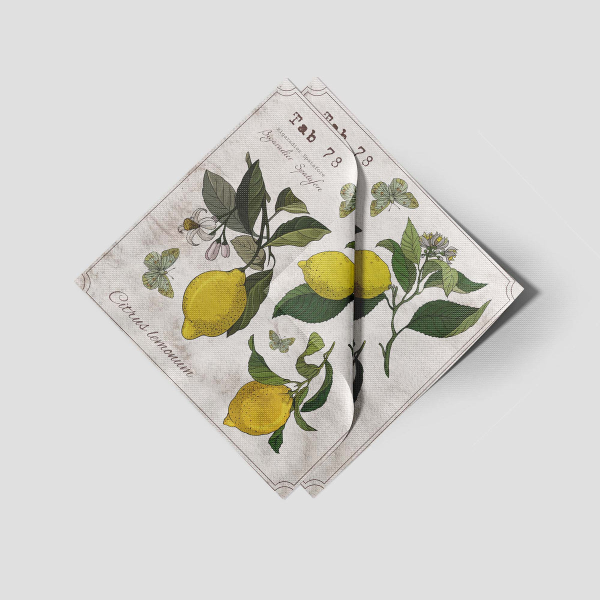 Lemon Botany Cocktail Napkins