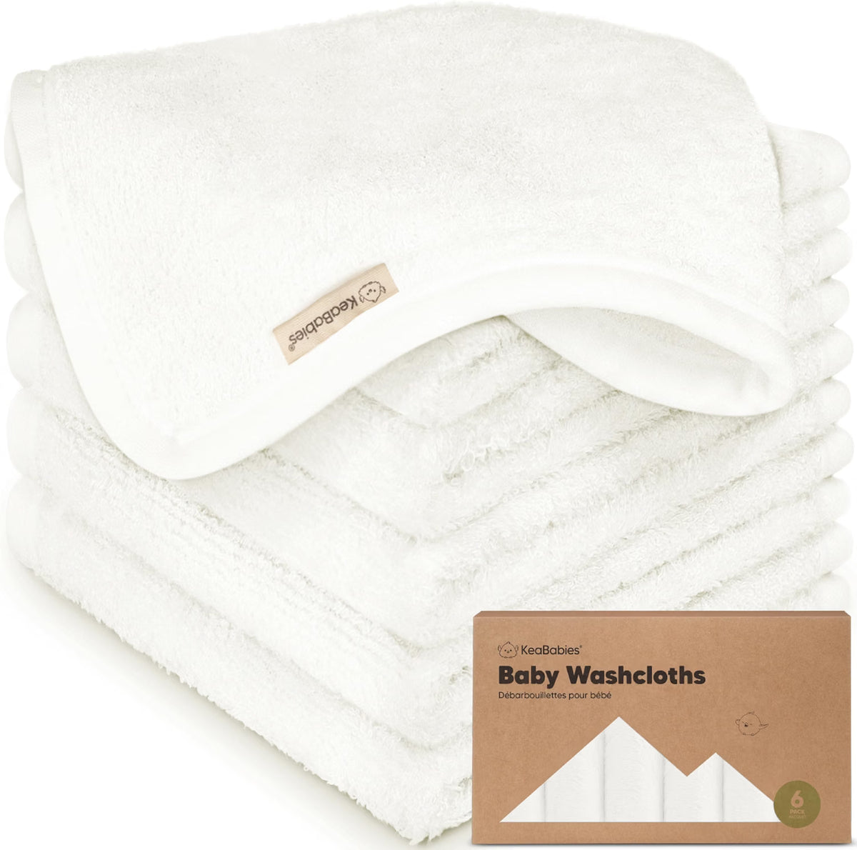 Soft Absorbent Washcloths - White