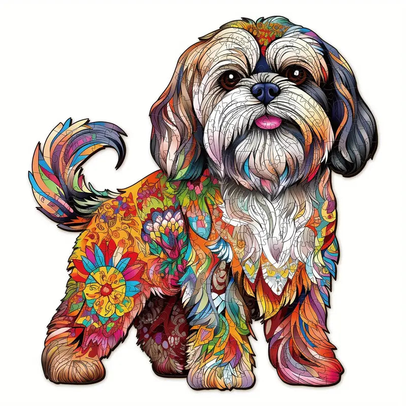 Beautiful Dog Wooden Jigsaw Puzzle