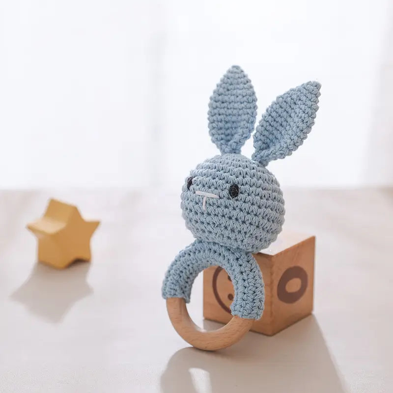 Blue Rabbit Crochet Toy
