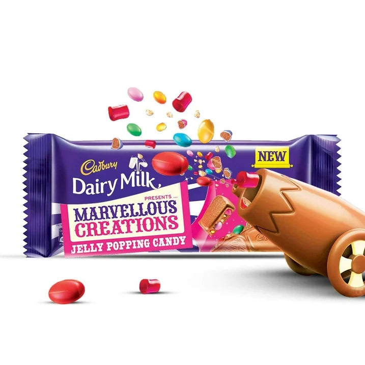 Cadbury Dairy Milk Marvellous Creations Jelly Popping Candy Bar 47g