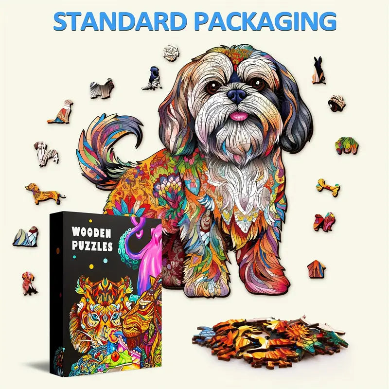 Beautiful Dog Wooden Jigsaw Puzzle