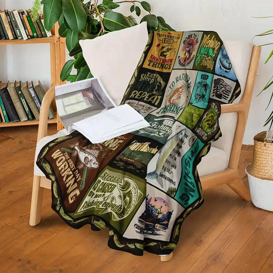 Fishing Enthusiast Soft Flannel Blanket