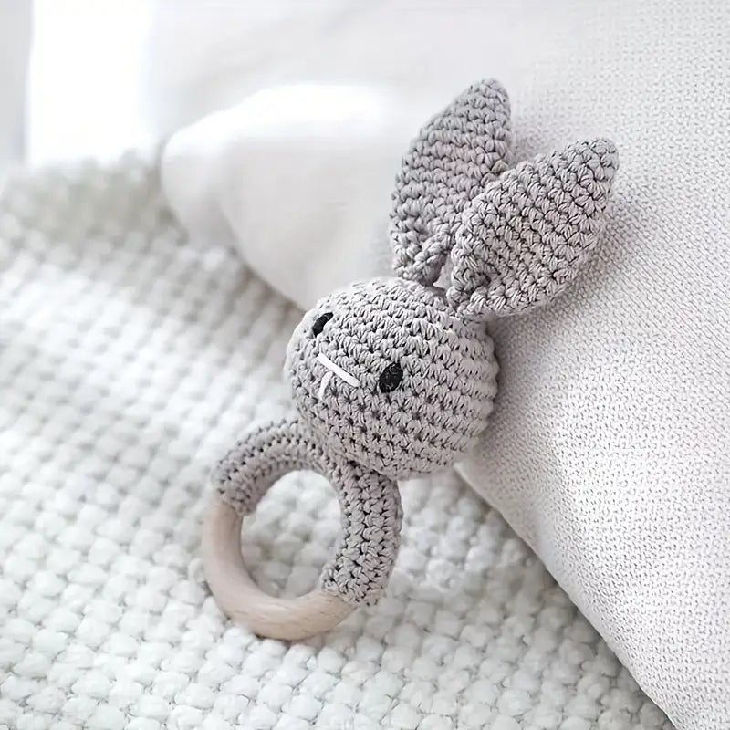 Gray Rabbit Crochet Toy