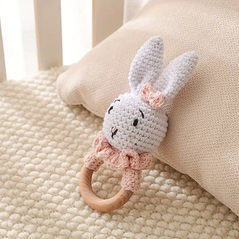 Handmade rabbit bell toy