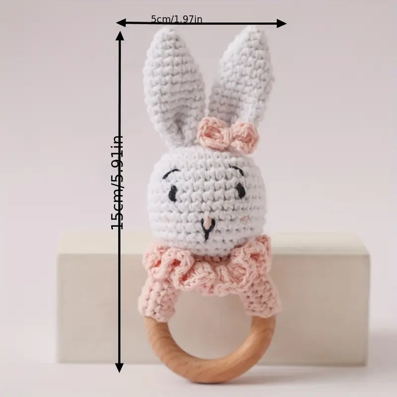 Handmade rabbit bell toy