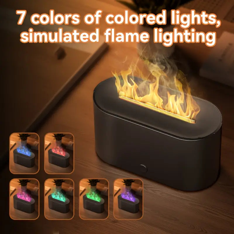 7-Color Simulated Flame Humidifier Aromatherapy Machine