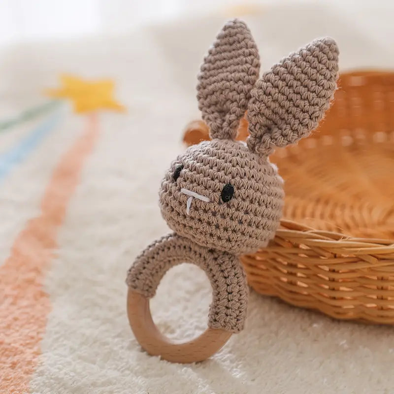 Khaki Rabbit Crochet Toy