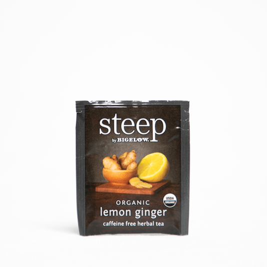 Steep by Bigelow Organic Lemon Ginger Herbal Tea, Caffeine Free