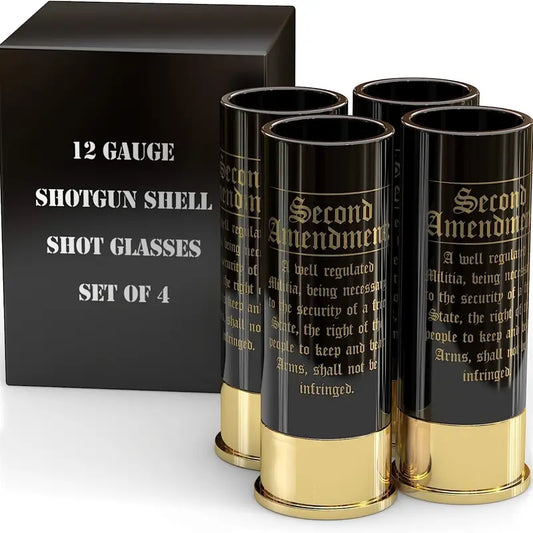 4pcs 12 Gauge Bullet Shot Glasses Second Amendment