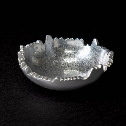Textured Aluminum Round Torn Edge Bowl, S