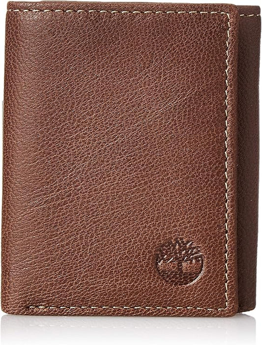 Timberland Men's Genuine Leather Trifold Wallet