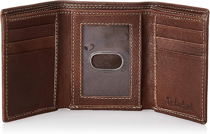 Timberland Men's Genuine Leather Trifold Wallet