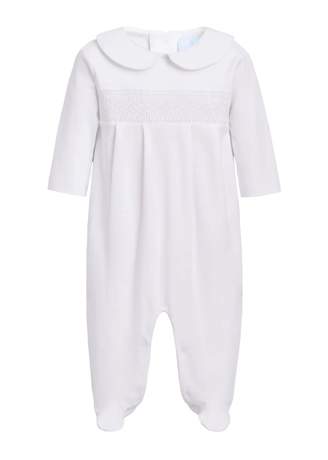 Welcome Home Smocked Footie - White