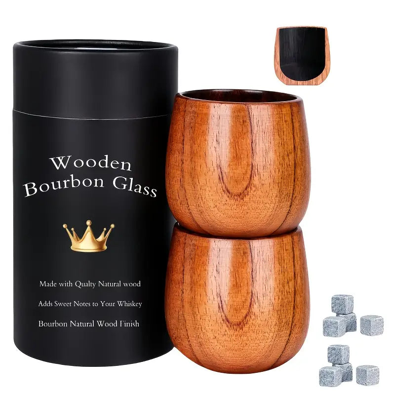 Handmade Burnt Wood Bourbon Whiskey Glass