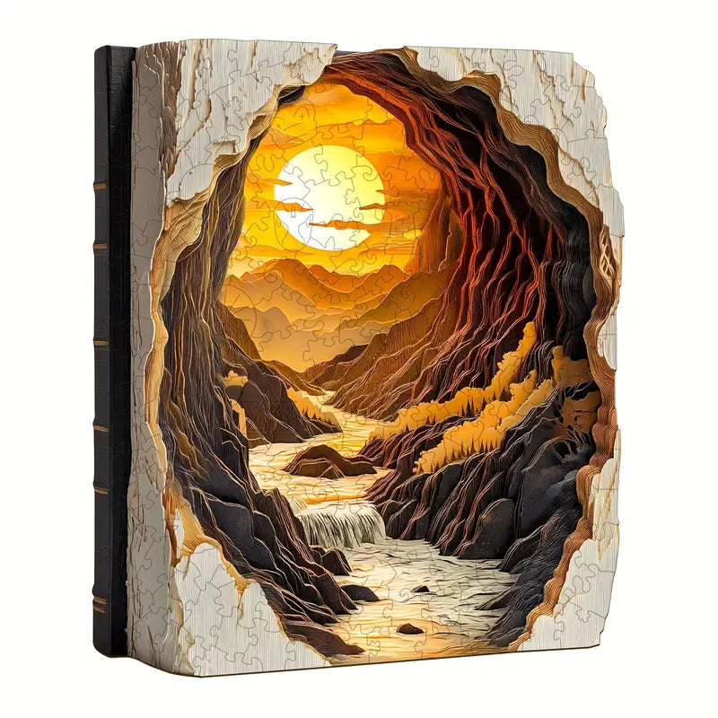 Sun Set Wooden Jigsaw Puzzle